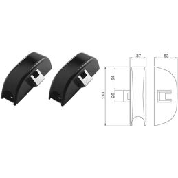 Pair of side latches for ISEO panic exit devices 9410203505