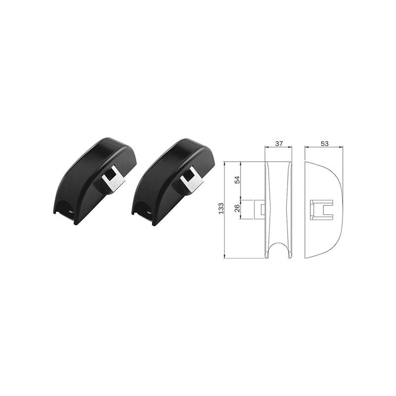 Pair of side latches for ISEO panic exit devices 9410203505