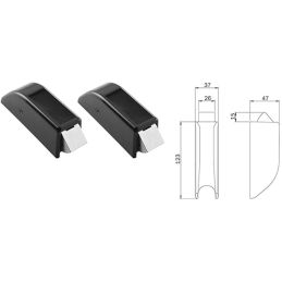 Pair of top-bottom latches for panic exit devices ISEO