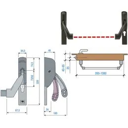 Maniglione antipanico CORNI EuroSmart per serrature infilare