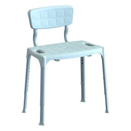 Adjustable shower seat stool with backrest