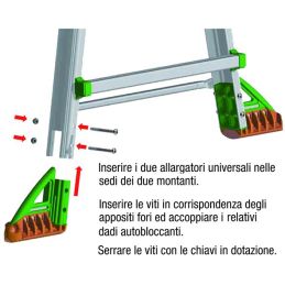 FACAL EN 131.4 extenders for BRIKO DX + SX stairs