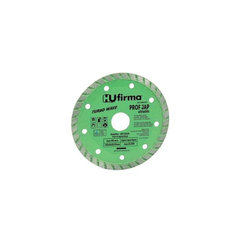 Diamond blade HU-Signature Turbo Ultraslim Jap Green d.115mm