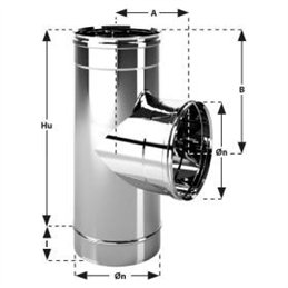 T-pipe 90 gradi single-wall flue MONO De Marinis