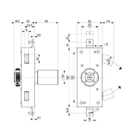 Mottura lock 35.380 triple pincer block