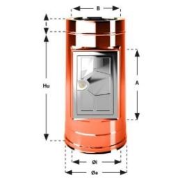 Unburnt collection chamber double wall flue ISO25 De Marinis Copper
