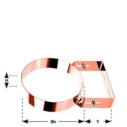 De Marinis copper flue adjustable wall support bracket