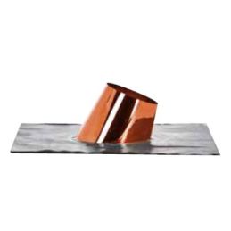 Faldale for pitched roofs ALUMINUM base COPPER collar Single and double wall flue