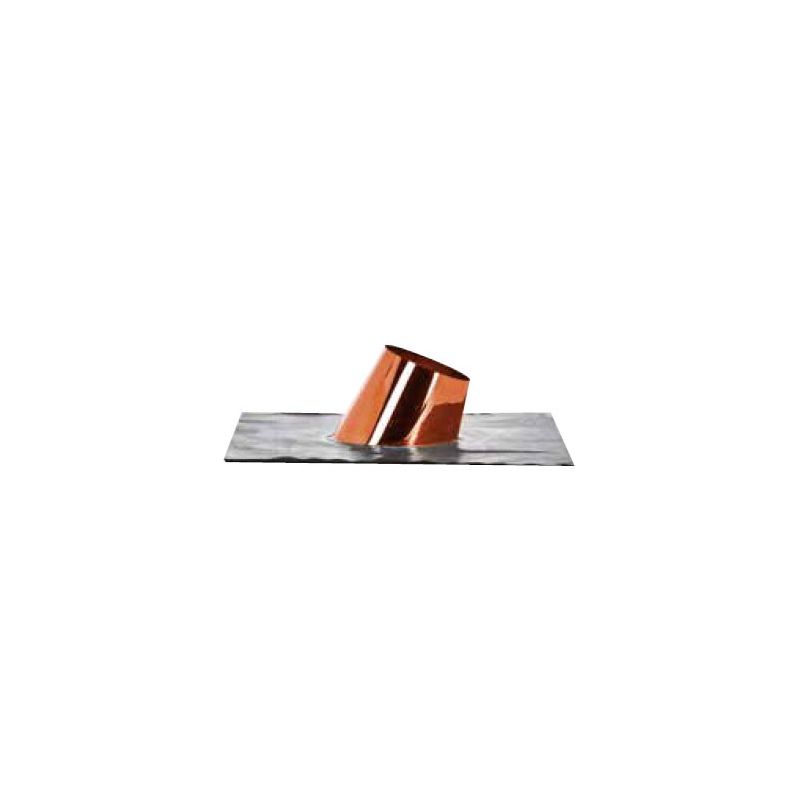 Faldale for pitched roofs ALUMINUM base COPPER collar Single