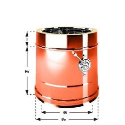 ISO25 De Marinis Copper double wall flue gas calibration damper