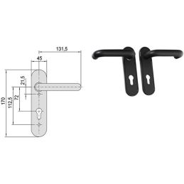 Cisa Handles 07070.26 for fire rated lock