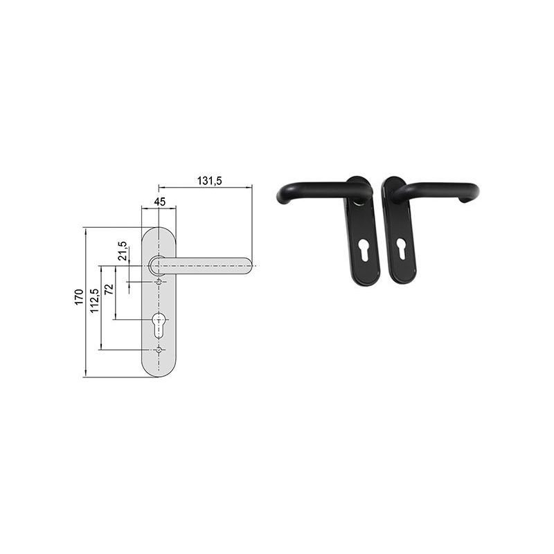 Cisa Handles 07070.26 for fire rated lock