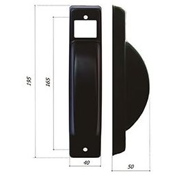 External plate for semi-recessed roller shutter winder 165 mm