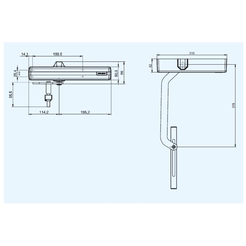 Chiudicancello ASSA ABLOY MAB Serie DC680G Forza Regolabile