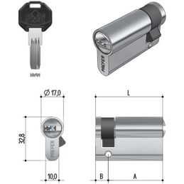 Serratura per Porta Basculante Cilindro Prefer W551 Prezzo in Offerta su  Prezzoforte