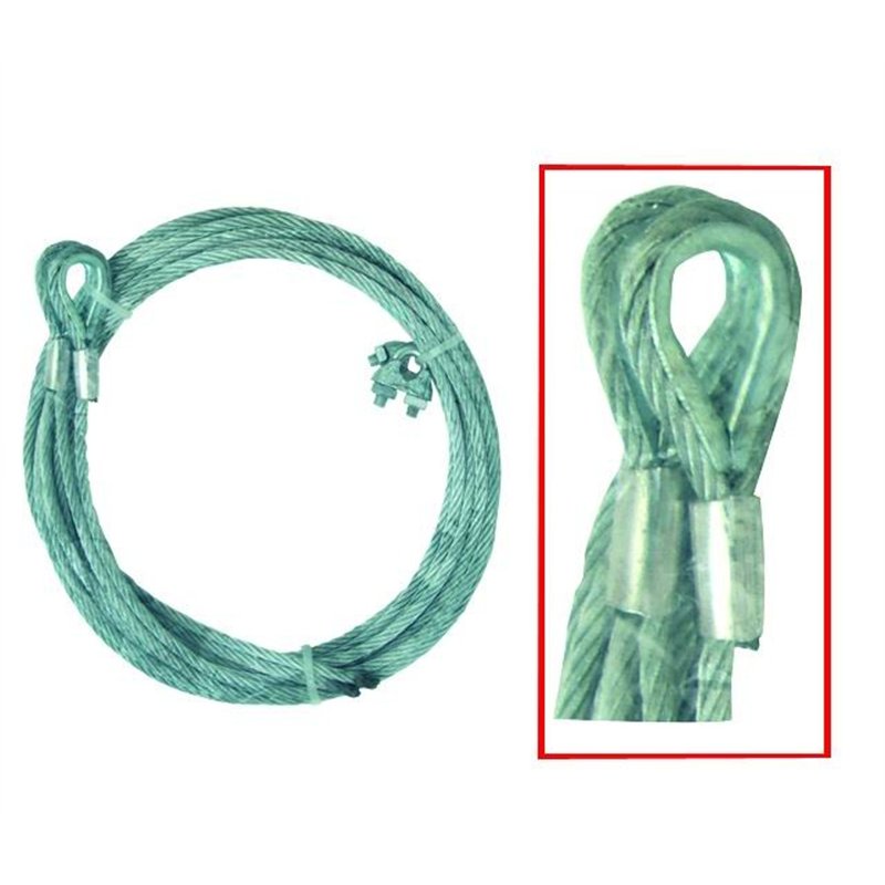Steel cable tie rod for overhead doors slot / clamp kit