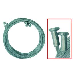 Steel cable tie rod for overhead doors T-hook / clamp kit