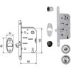 KIT Lock for sliding doors AGB 3934 SCIVOLA with handles