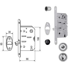KIT Lock for sliding doors AGB 3934 SCIVOLA with handles