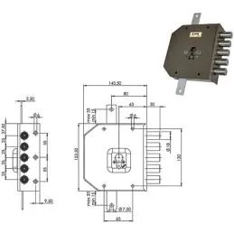 MOIA G453B triple security lock prepared for European cylinder