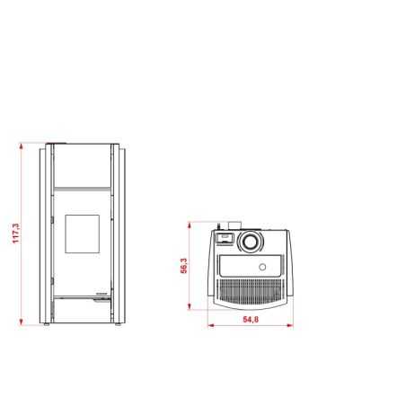 Palazzetti Julie 9 US Pro 2 pellet stove - Matteoda.IT Italy