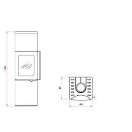 Wood stove Palazzetti Eva S 8 Kw with heat accumulator