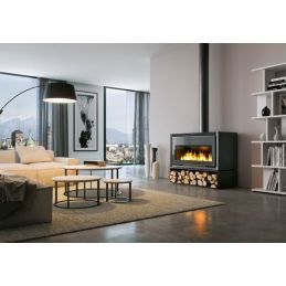 PALAZZETTI STUFA A LEGNA ELSA NEW - RIVESTIMENTO IN CERAMICA, COLORE  CAFFELLATTE (10,2 KW) (5 STELLE)