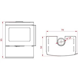 Stufa a legna Palazzetti Nicole Twister Flue 9Kw