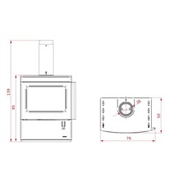 Stufa a legna Palazzetti Nicole GHISA Twister Flue 9Kw