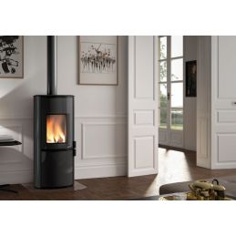 PALAZZETTI STUFA A LEGNA ELSA NEW - RIVESTIMENTO IN CERAMICA, COLORE CREMA  (10,2 KW) (5 STELLE)