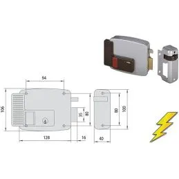 Electro-locking apply Cisa 11611 for doors / gates