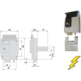 cisa 11721 60 dx elettroserratura 11721-60-1 serratura elettrica applicare  per cancelli