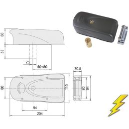 Electro-locking apply Cisa 1A721.00.0 'ElettriKa'