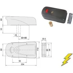 Electro-locking apply Cisa 1A731.00.0 'ElettriKa'