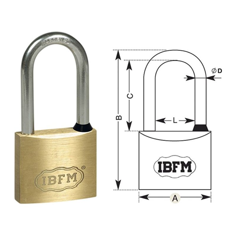 IBFM longbow brass padlock