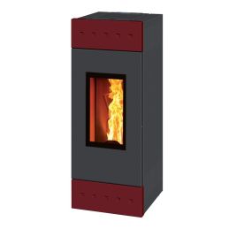 Stufa a Legna ad Aria Ventilata 8,5 Kw MONTEGRAPPA BAIA - Rosso