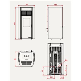 Stufa a pellet Palazzetti Ecofire Milù 8 Kw 5 stelle