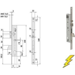 Cisa 16215 electric lock to insert for upright