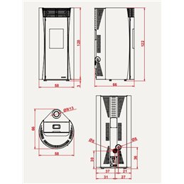 Palazzetti Ecofire Vivienne US 13 Kw PRO 3 5 star pellet stove