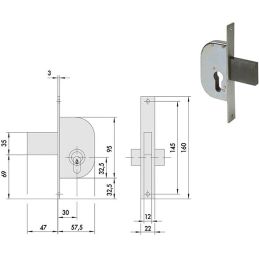 Cisa 42112 lock to be inserted for gates