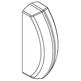 Replacement cover for CISA PUSH INFILARE panic exit device on