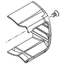 Carter ricambio maniglione antipanico TOUCH lato cerniere