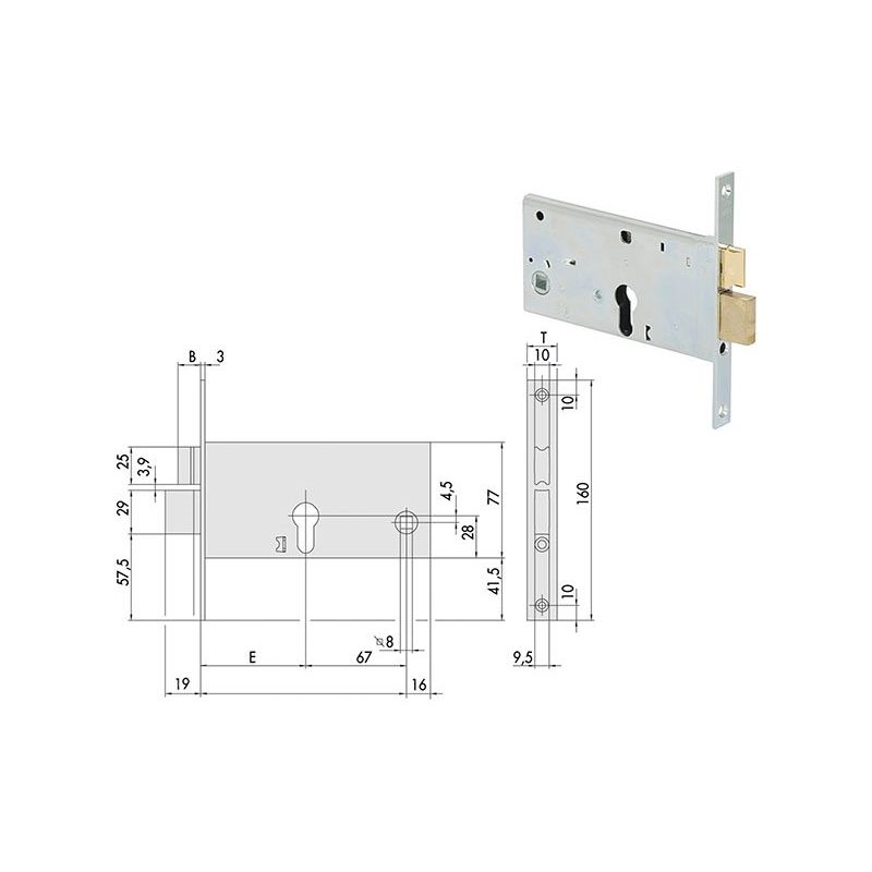 Cisa 44361 lock to insert for band h 77