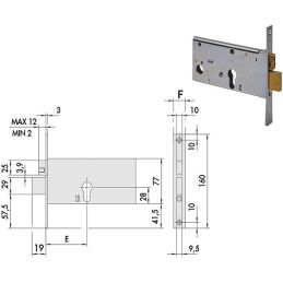 Cisa 44370 lock to insert for band h 77