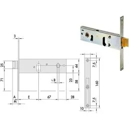 Cisa 44150 lock to insert for band h 44