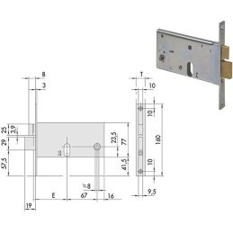 Cisa 44460 lock to insert for band h   77