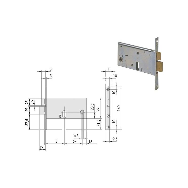 Cisa 44460 lock to insert for band h 77