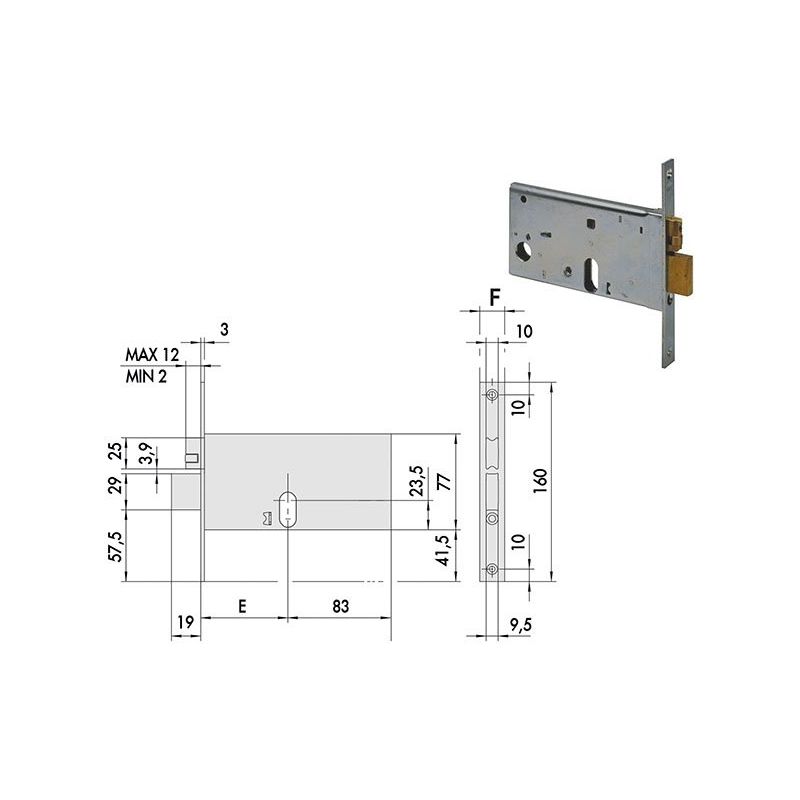 Cisa 44470 lock to insert for band h 77