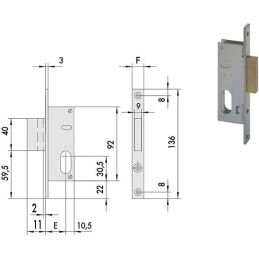 Cisa 44240 lock to insert for upright