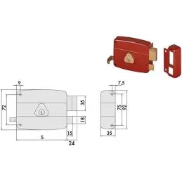 Cisa 50121 lock to apply for wooden doors